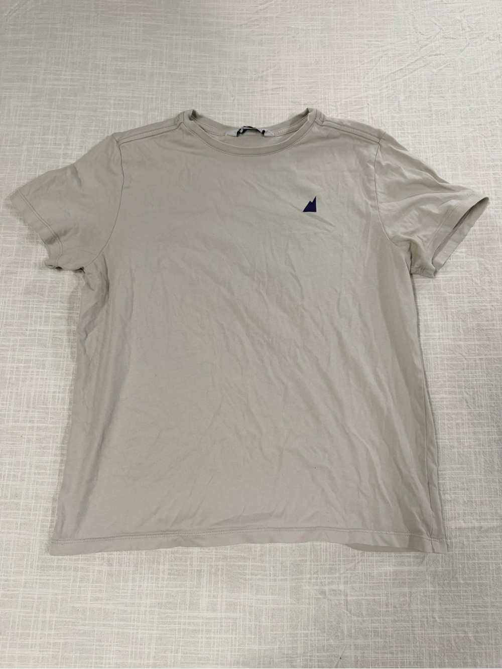 Kids Crewneck T-Shirt in Light Beige with Subtle Logo